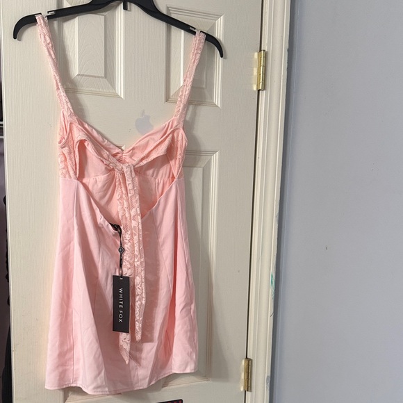 White Fox Boutique Blush Pink Lace Chemise - Picture 2 of 3